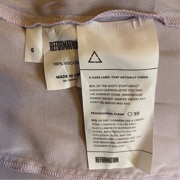 Reformation Lilac Sheer Shoulder Knot Midi Dress US 6 - Picture 8 of 8